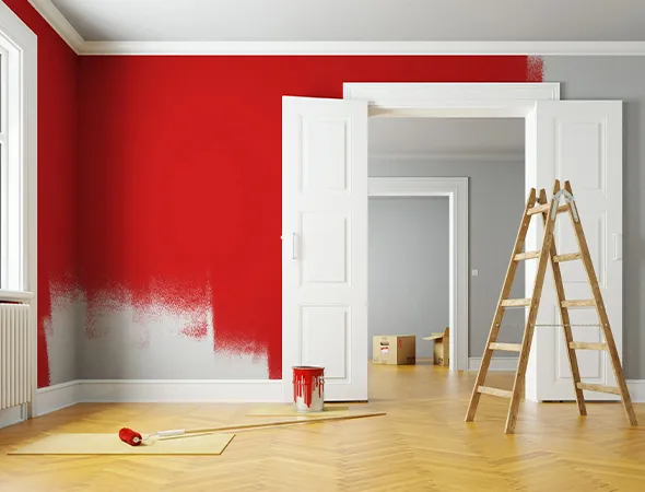 Ceiling and trim painting in Floral Park NY – clean lines and streak-free finishes for a polished interior look.